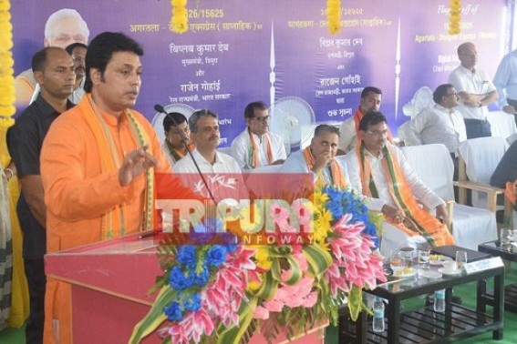 Gaffe prone Biplab claims 10 Districts in Tripura 
